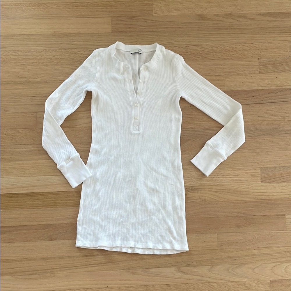 Aritzia white thermal dress